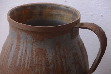アンティーク雑貨　昭和レトロ 古いアイアンのミルク缶(牛乳缶)