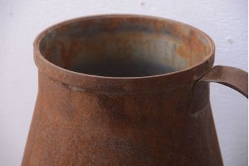 アンティーク雑貨　昭和レトロ 古いアイアンのミルク缶2個セット(牛乳缶)