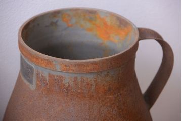 アンティーク雑貨　昭和レトロ 古いアイアンのミルク缶2個セット(牛乳缶)