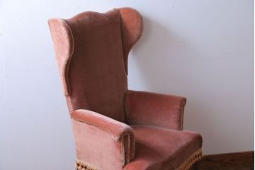 アンティーク家具　イギリスアンティーク　1人掛け用ウィングバックアームソファ(ウイングバック)