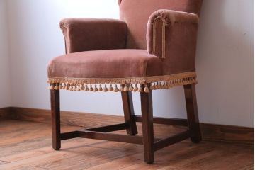 アンティーク家具　イギリスアンティーク　1人掛け用ウィングバックアームソファ(ウイングバック)