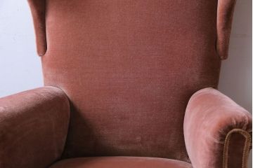 アンティーク家具　イギリスアンティーク　1人掛け用ウィングバックアームソファ(ウイングバック)