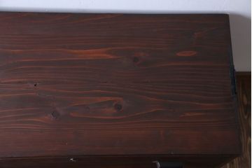 アンティーク家具　和製アンティーク　鉄脚付き!古い衣装箪笥ローボード(2)