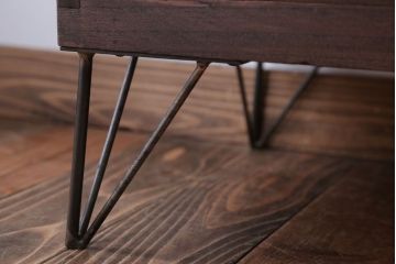 アンティーク家具　和製アンティーク　鉄脚付き!古い衣装箪笥ローボード(2)