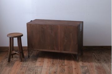 アンティーク家具　和製アンティーク　鉄脚付き!古い衣装箪笥ローボード(2)