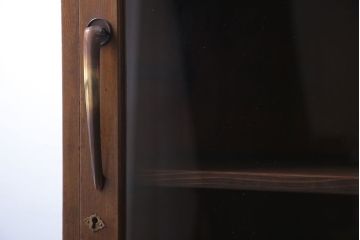 アンティーク家具　和製アンティーク　引き出し付き!　縦型が珍しいナラ材製の収納棚