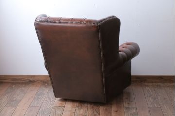 アンティーク家具　イギリスアンティーク　上品な古い高級一人掛けソファ