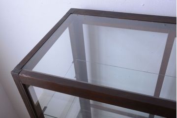 アンティーク家具　和製アンティーク　シックな縦型アンティークガラスケース