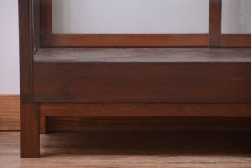 アンティーク家具　和製アンティーク　シックな縦型アンティークガラスケース