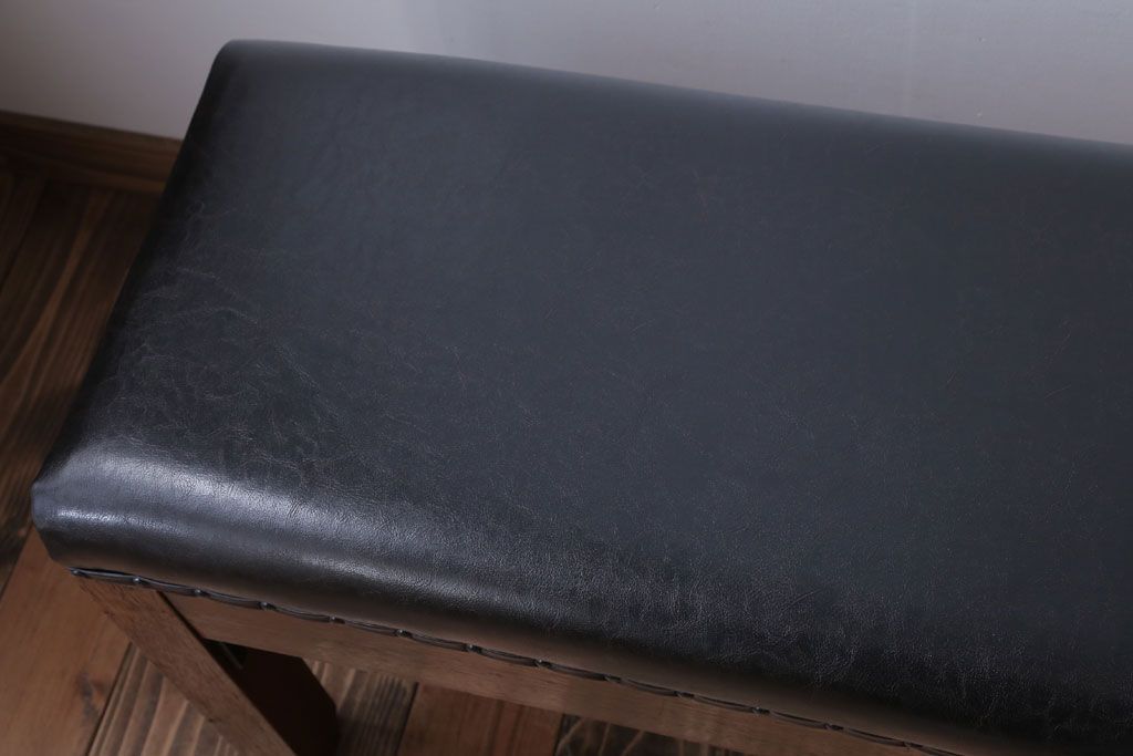 アンティーク家具　和製アンティーク　落ち着いた色使いのベンチ(長イス)