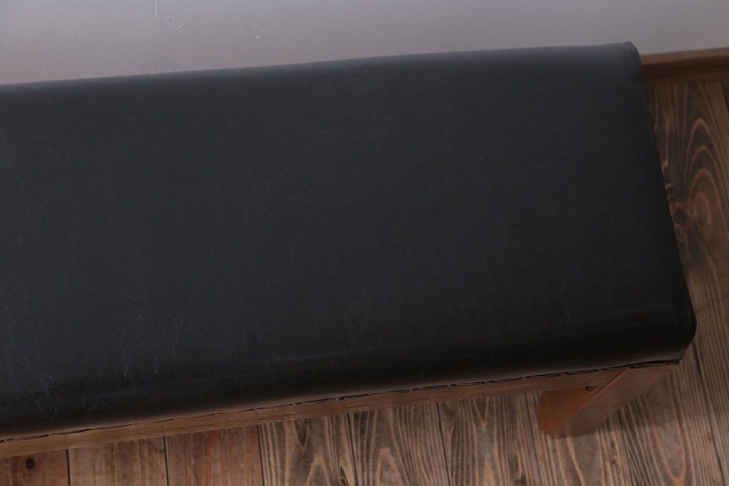 アンティーク家具　和製アンティーク　落ち着いた色使いのベンチ(長イス)