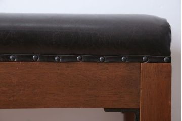 アンティーク家具　和製アンティーク　落ち着いた色使いのベンチ(長イス)