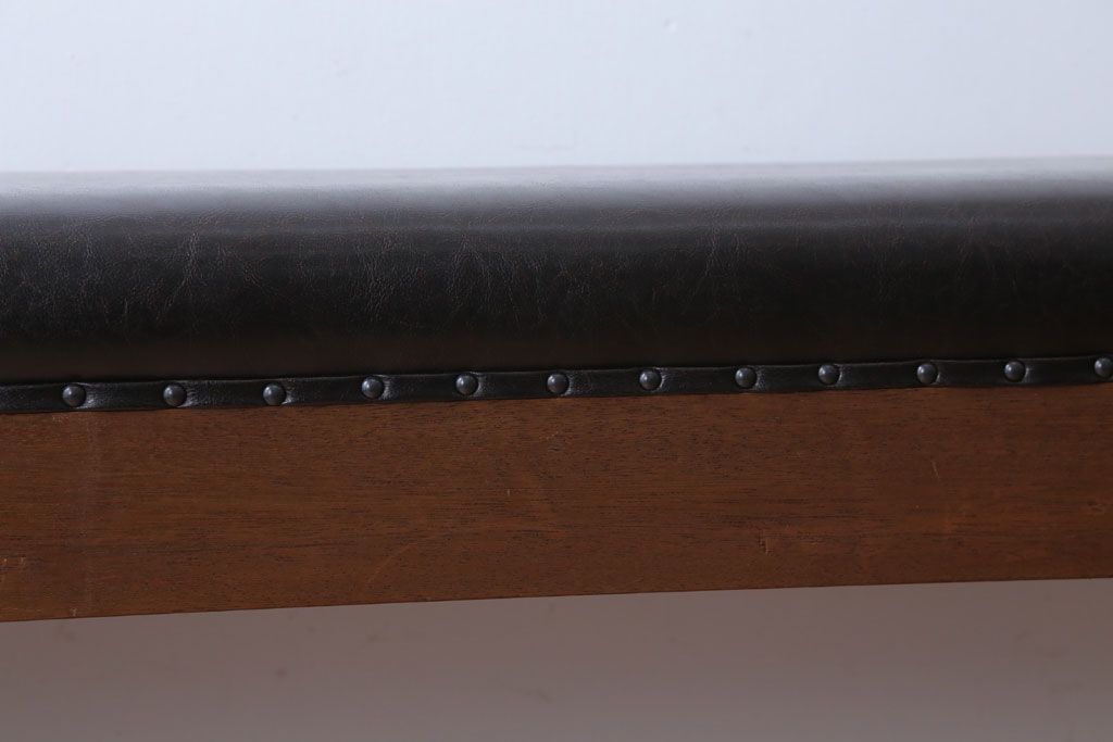 アンティーク家具　和製アンティーク　落ち着いた色使いのベンチ(長イス)