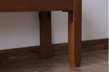 アンティーク家具　和製アンティーク　落ち着いた色使いのベンチ(長イス)