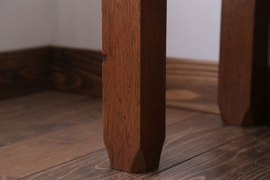 アンティーク家具　和製アンティーク　落ち着いた色使いのベンチ(長イス)