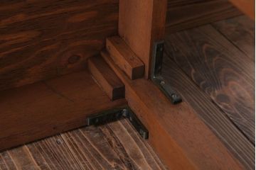 アンティーク家具　和製アンティーク　落ち着いた色使いのベンチ(長イス)