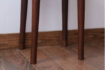 ヴィンテージ家具　和製アンティーク　ビンテージキツツキマーク!本革使用上品なスツール