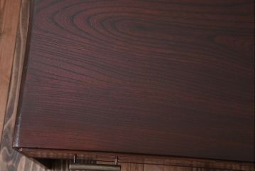 アンティーク家具　和製アンティーク　高級品!前板寄木細工が珍しい欅製文机