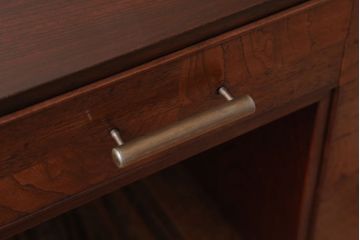 アンティーク家具　和製アンティーク　高級品!前板寄木細工が珍しい欅製文机
