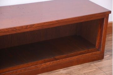 アンティーク家具　古民具・骨董　和の雰囲気のシンプルな横長ローボード