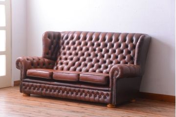 アンティーク家具　イギリスアンティーク　上品な古い高級ソファ