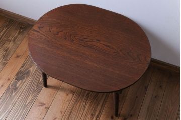 レトロ家具　昭和レトロ　楕円形の上品なセンターテーブル