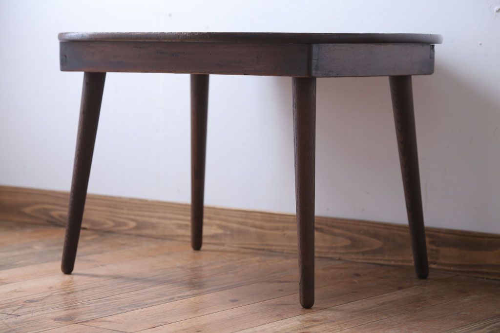 レトロ家具　昭和レトロ　楕円形の上品なセンターテーブル