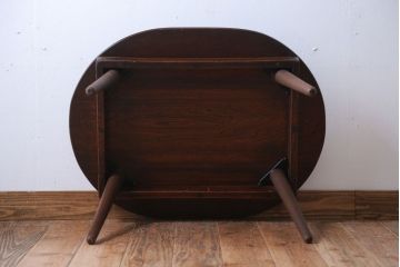 レトロ家具　昭和レトロ　楕円形の上品なセンターテーブル