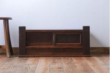 アンティーク家具　古民具・骨董　欅材の古い置き床(置床・ローボード)