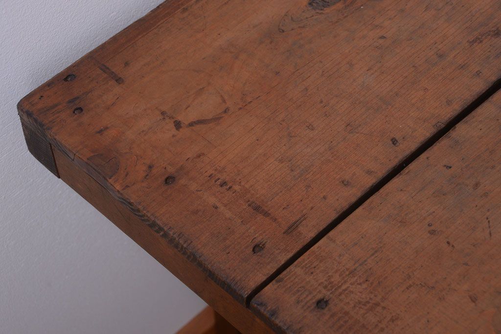 アンティーク家具　和製アンティーク　古い木製のシンプルな陳列棚(飾り棚)