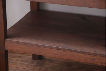 アンティーク家具　和製アンティーク　古い木製のシンプルな陳列棚(飾り棚)