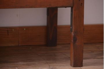 アンティーク家具　和製アンティーク　古い木製のシンプルな陳列棚(飾り棚)