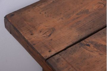 アンティーク家具　和製アンティーク　古い木製のシンプルな陳列棚(飾り棚)(2)