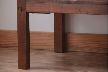 アンティーク家具　和製アンティーク　古い木製のシンプルな陳列棚(飾り棚)(2)