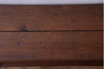 アンティーク家具　和製アンティーク　古い木製のシンプルな陳列棚(飾り棚)(3)