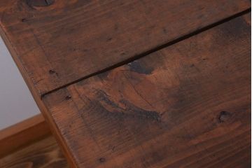 アンティーク家具　和製アンティーク　古い木製のシンプルな陳列棚(飾り棚)(3)