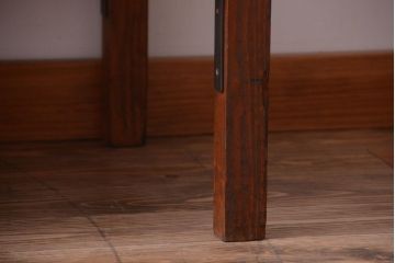 アンティーク家具　和製アンティーク　古い木製のシンプルな陳列棚(飾り棚)(3)