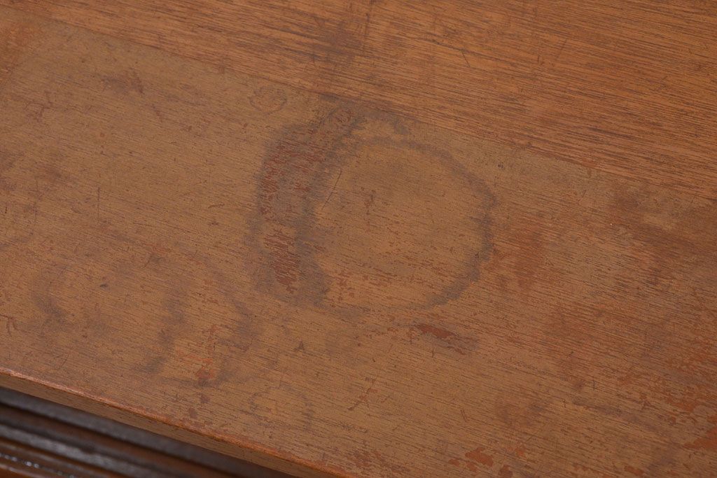 アンティーク家具　和製アンティーク　古い木製のガラス引き戸ローボード(テレビボード)