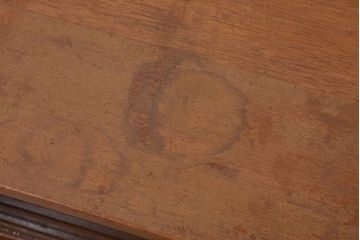 アンティーク家具　和製アンティーク　古い木製のガラス引き戸ローボード(テレビボード)