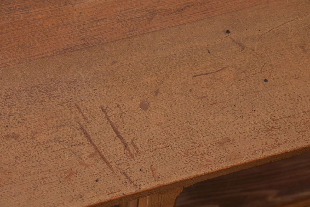 アンティーク家具　和製アンティーク　古い木製のガラス引き戸ローボード(テレビボード)