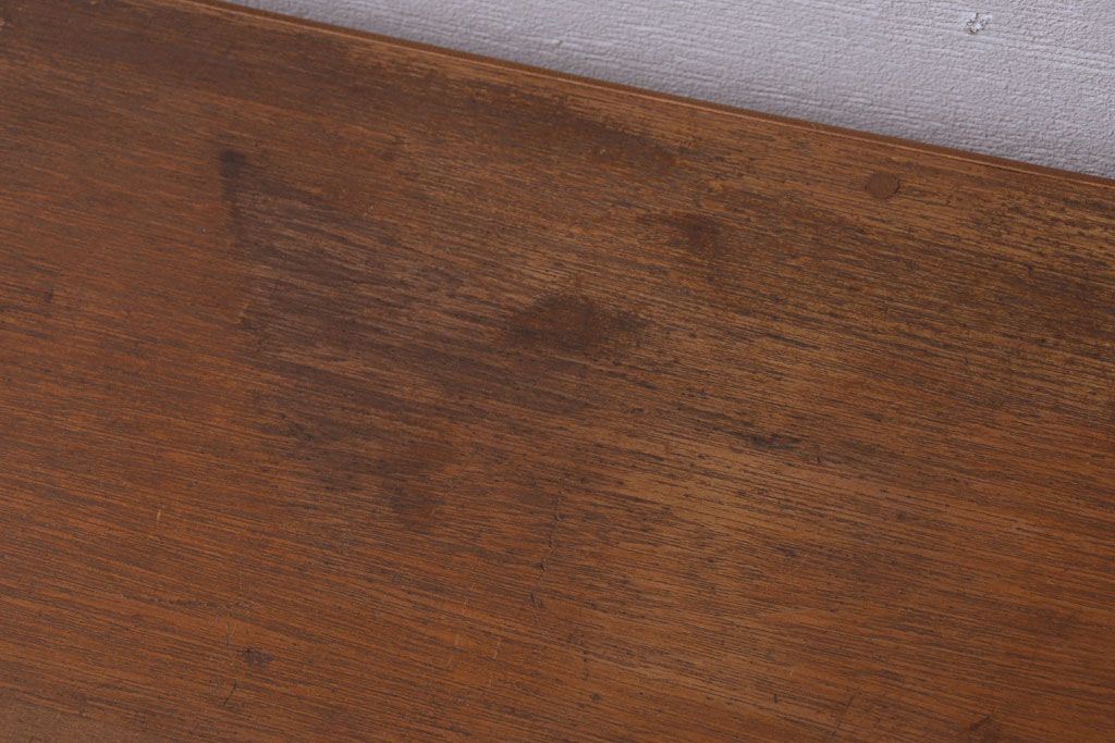 アンティーク家具　和製アンティーク　古い木製のガラス引き戸ローボード(テレビボード)