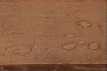 アンティーク家具　和製アンティーク　古い木製のガラス引き戸ローボード(テレビボード)