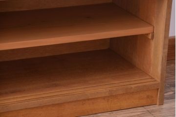 アンティーク家具　和製アンティーク　古い木製のガラス引き戸ローボード(テレビボード)