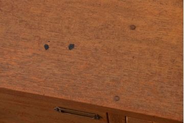 アンティーク家具　和製アンティーク　ネームプレート付き!珍しい7杯引き出しのローボード(テレビボード)