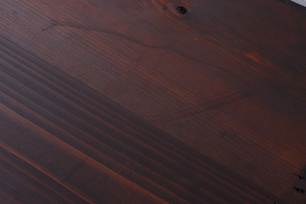 アンティーク家具　アンティーク 前面欅材!ダイヤガラス入り脚付き戸棚