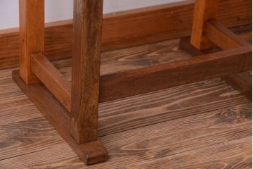 アンティーク家具　アンティーク 古い木製の可愛いサイドテーブル(平机)(1)