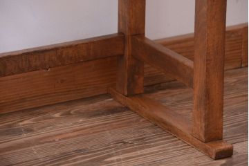 アンティーク家具　アンティーク 古い木製の可愛いサイドテーブル(平机)(3)