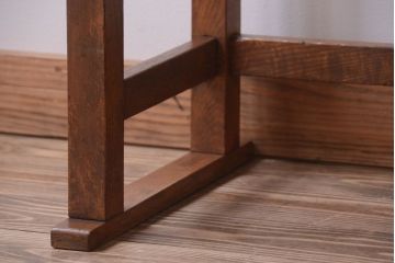 アンティーク家具　アンティーク 古い木製の可愛いサイドテーブル(平机)(3)