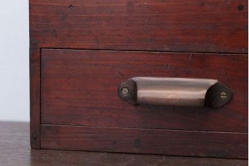 アンティーク雑貨　古民具・骨董　引き出し付き!煙草箱型小物入れ