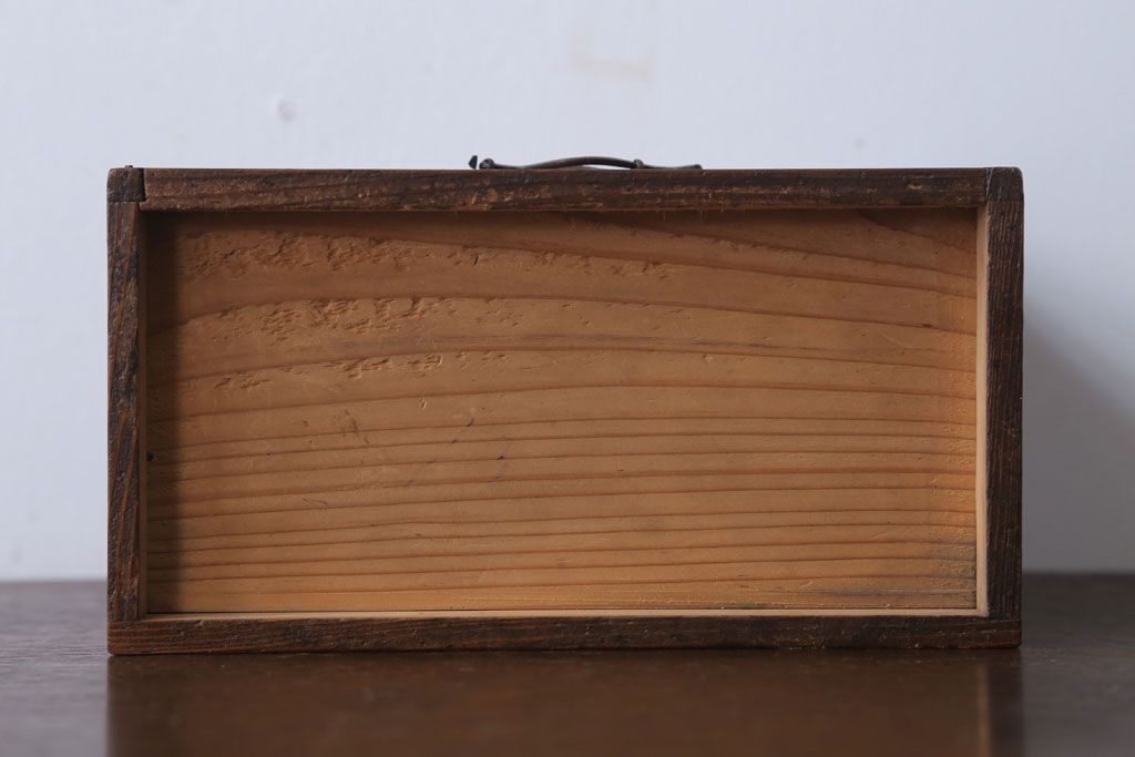 アンティーク雑貨　古民具・骨董　引き出し付き!煙草箱型小物入れ